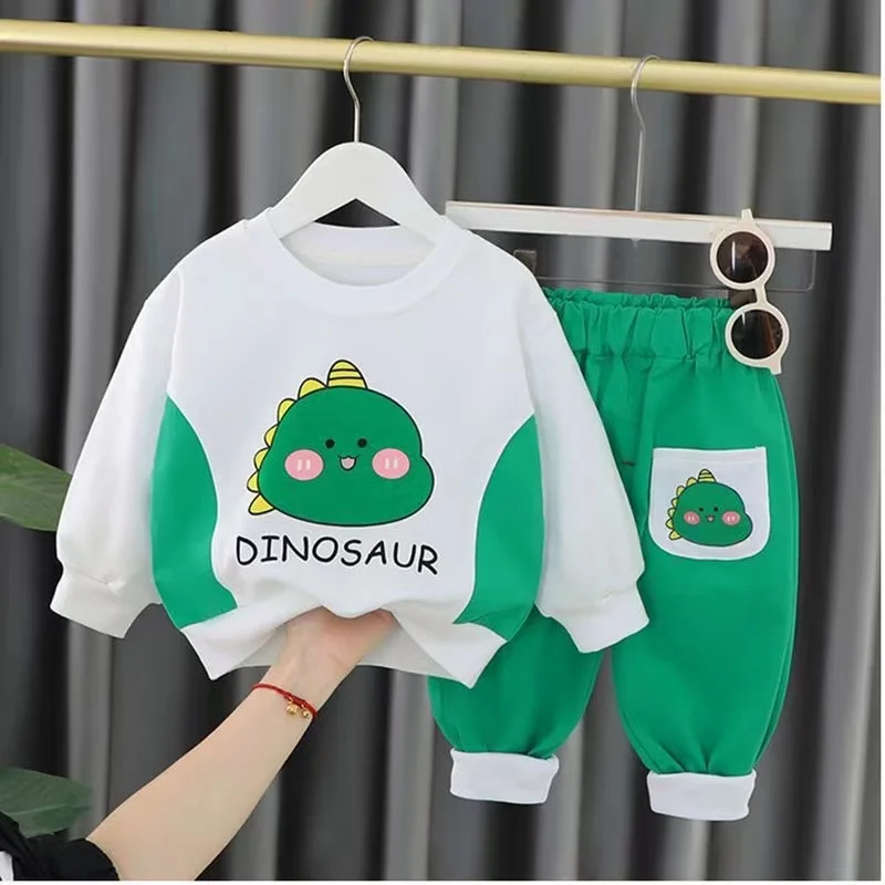 

New Spring Autumn Baby Clothes Children Boys Girls Cartoon T-Shirt Pants 2Pcs/Sets Toddler Casual Costume Infant Kids Tracksuits