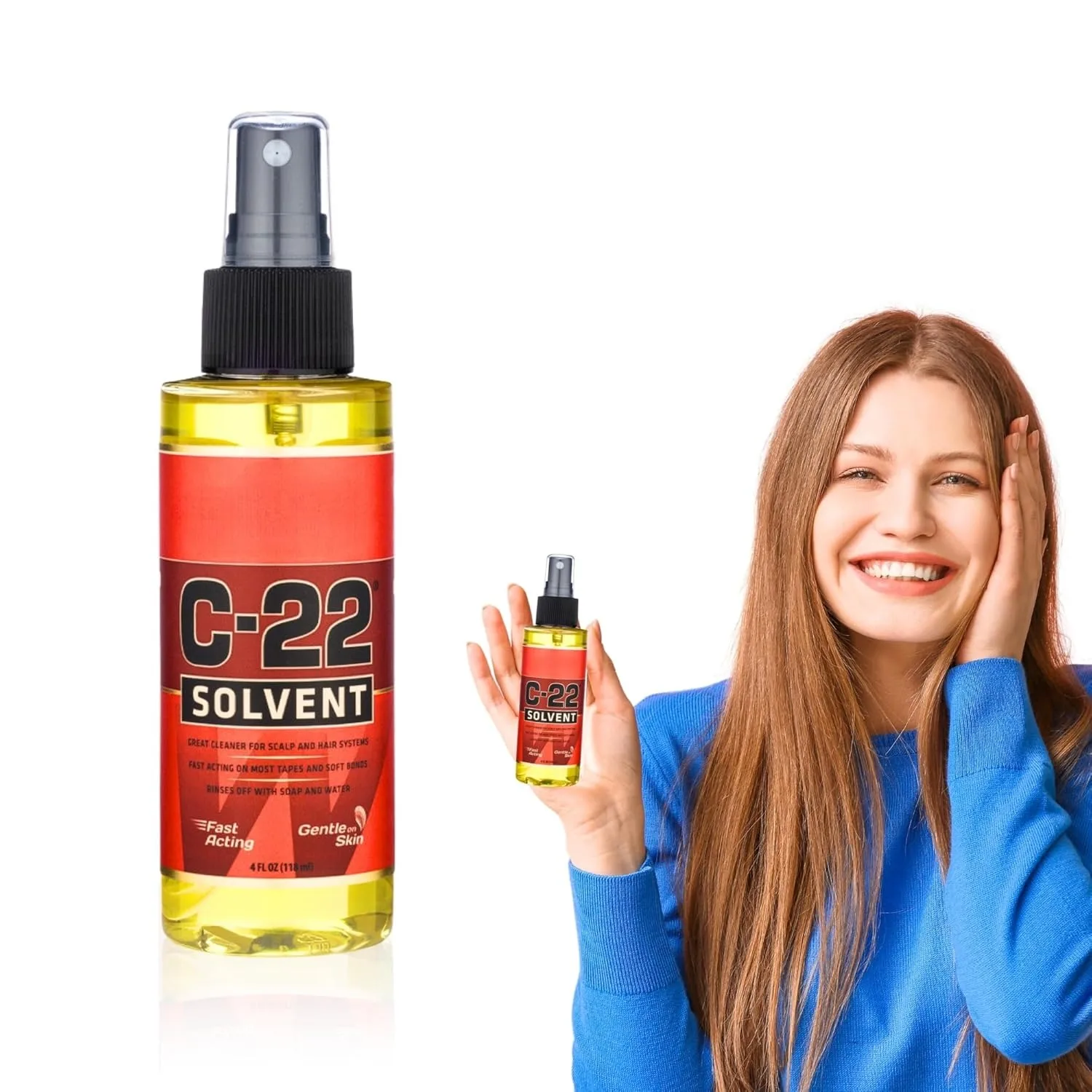 Walker Tape C22 Solvent Spray Adhesive Remover, Wigs & Accessories, Fast & Gentle on Skin Lace Glue Remover Spray, 4oz