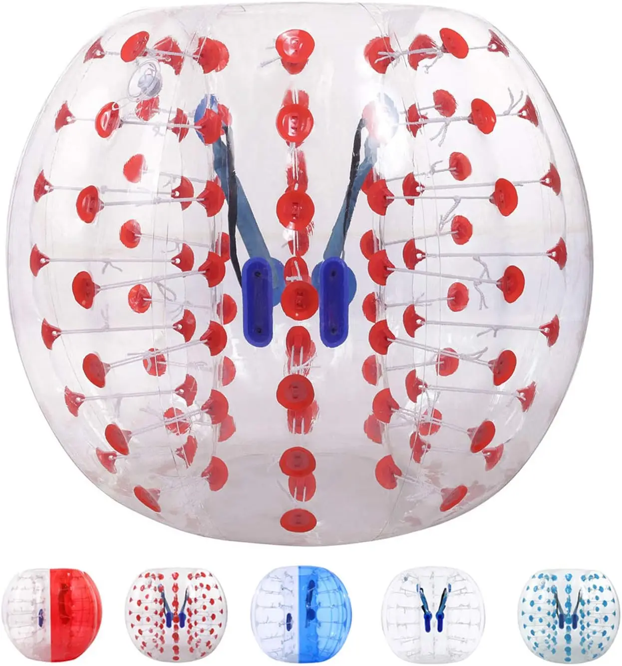 

HIBADOU Bumper Football Inflatable Bubble Soccer Balls Body Zorb Ball 1.2m TPU Human Hamster Ball for Kids