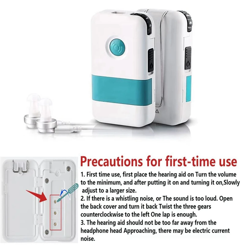 BAADE جيب مساعدات للسمع لكبار السن قابلة للشحن إلغاء الضوضاء مكبر للصوت جيب المتكلم فقدان السمع ، مساعدات للسمع