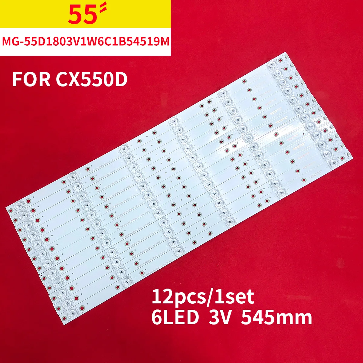 LED Backlight Strips 6LED For Teaching all-in-one captain's letter CX550D light strip MG-55D1803V1W6C1B54519M-YC