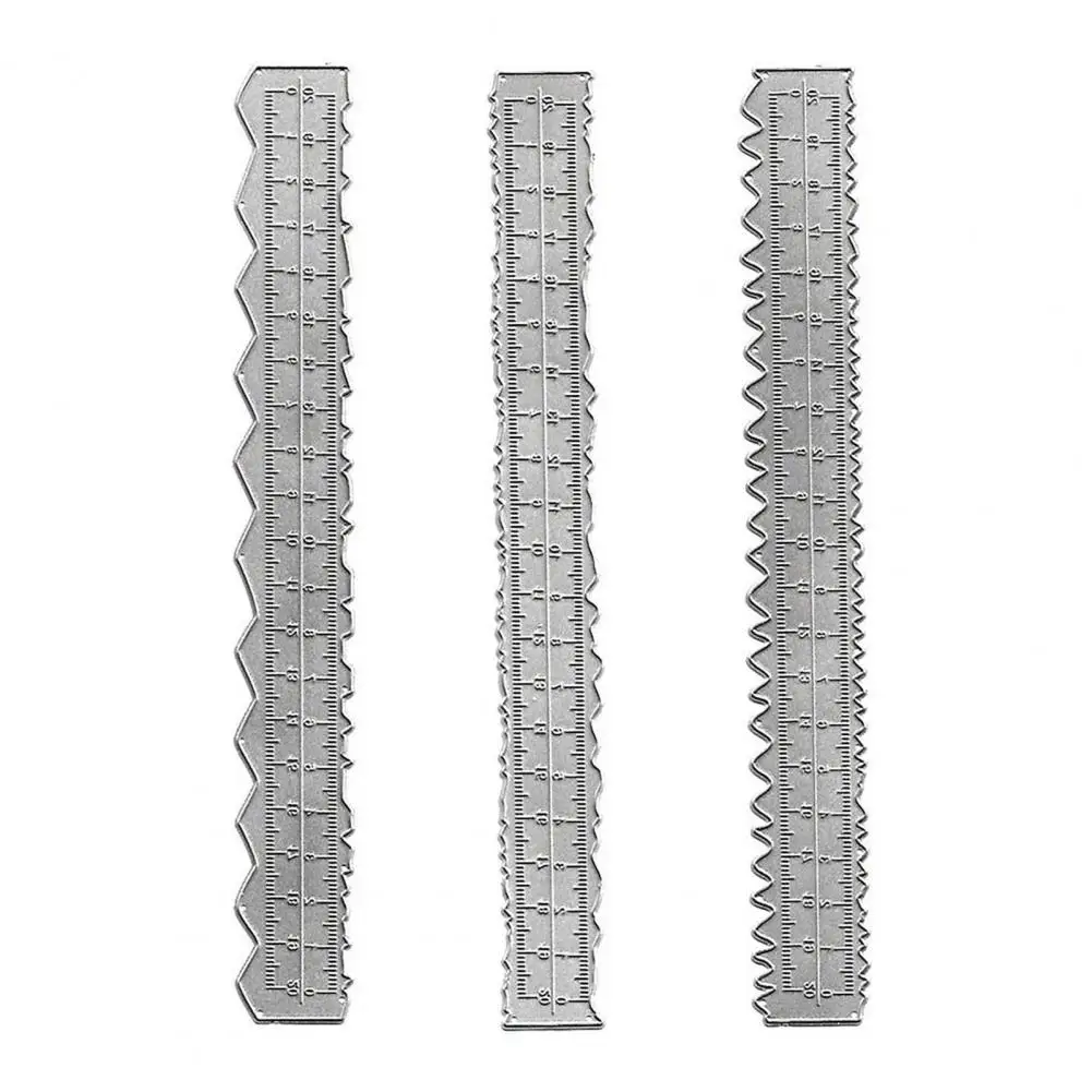 Applications Ruler Irregular Edge Ruler Metal Paper Tearing Ruler Set for Diy Craft School Office Irregular for Scrapbooking