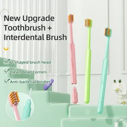 Y-Orthodontic Toothbrush, Specialized for Correcting Teeth, Wearing Braces, Adult Soft Bristled Small Head  Oral Care