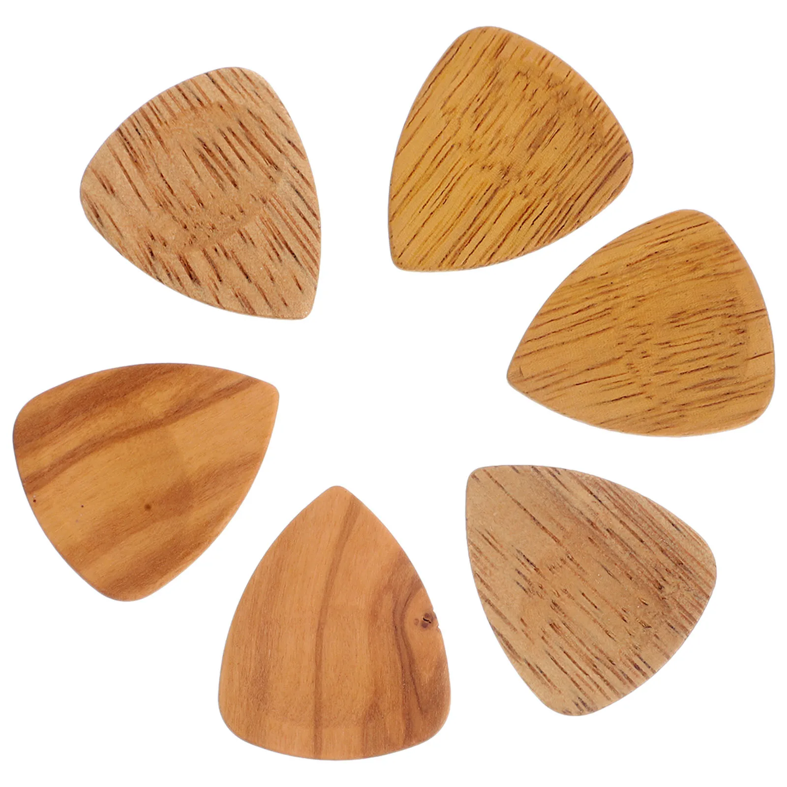 

6 Pcs Wooden Pick Ukulele Picks Bass Guitar for Electric Coat Hanger Plectrum Acoustic
