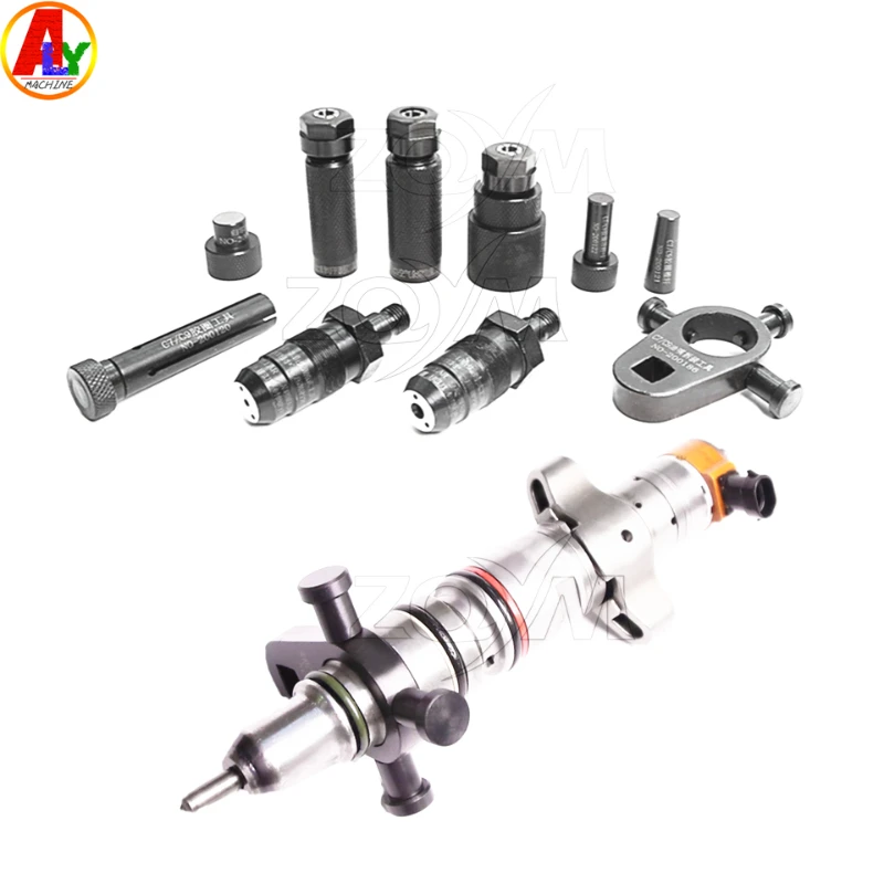 

C7C9 EUI EUP Common Rail Injector Disassemble AHE Travel Test Seal Ring Install Nozzle Clamp Open Pressure Adaptor Repair Tools