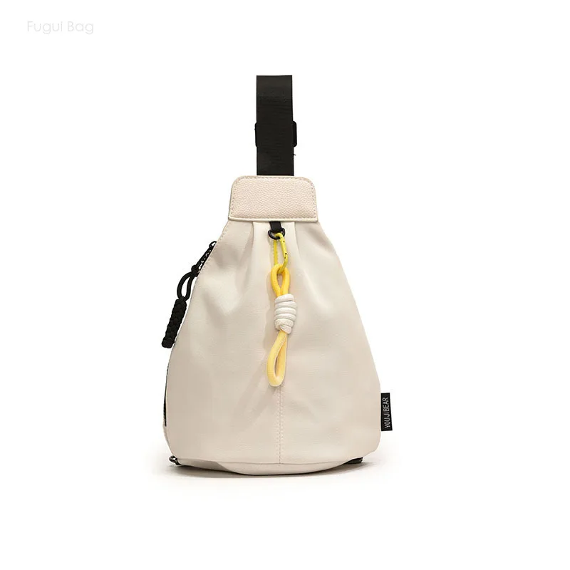 Bolso de pecho de moda versátil, minimalista, informal, de gran capacidad, con cremallera lateral, bandolera deportiva para mujer