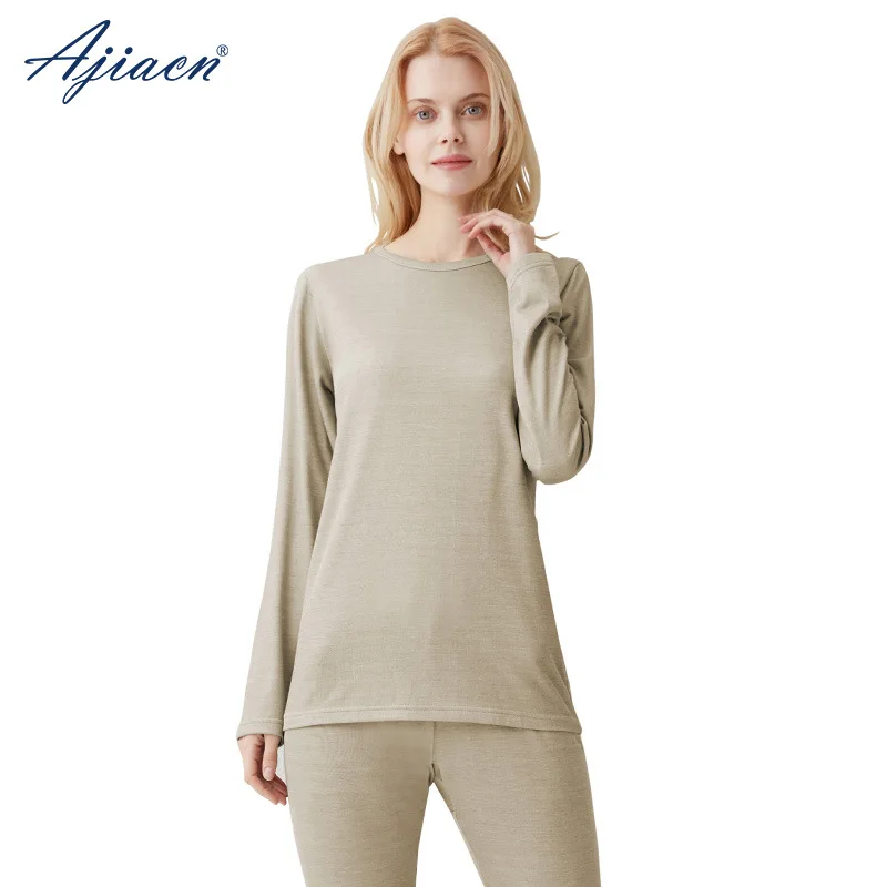 

Женский комплект нижнего белья с защитой от электромагнитного излучения, термобелье из серебряного волокна с длинными рукавами и защитой от радиации