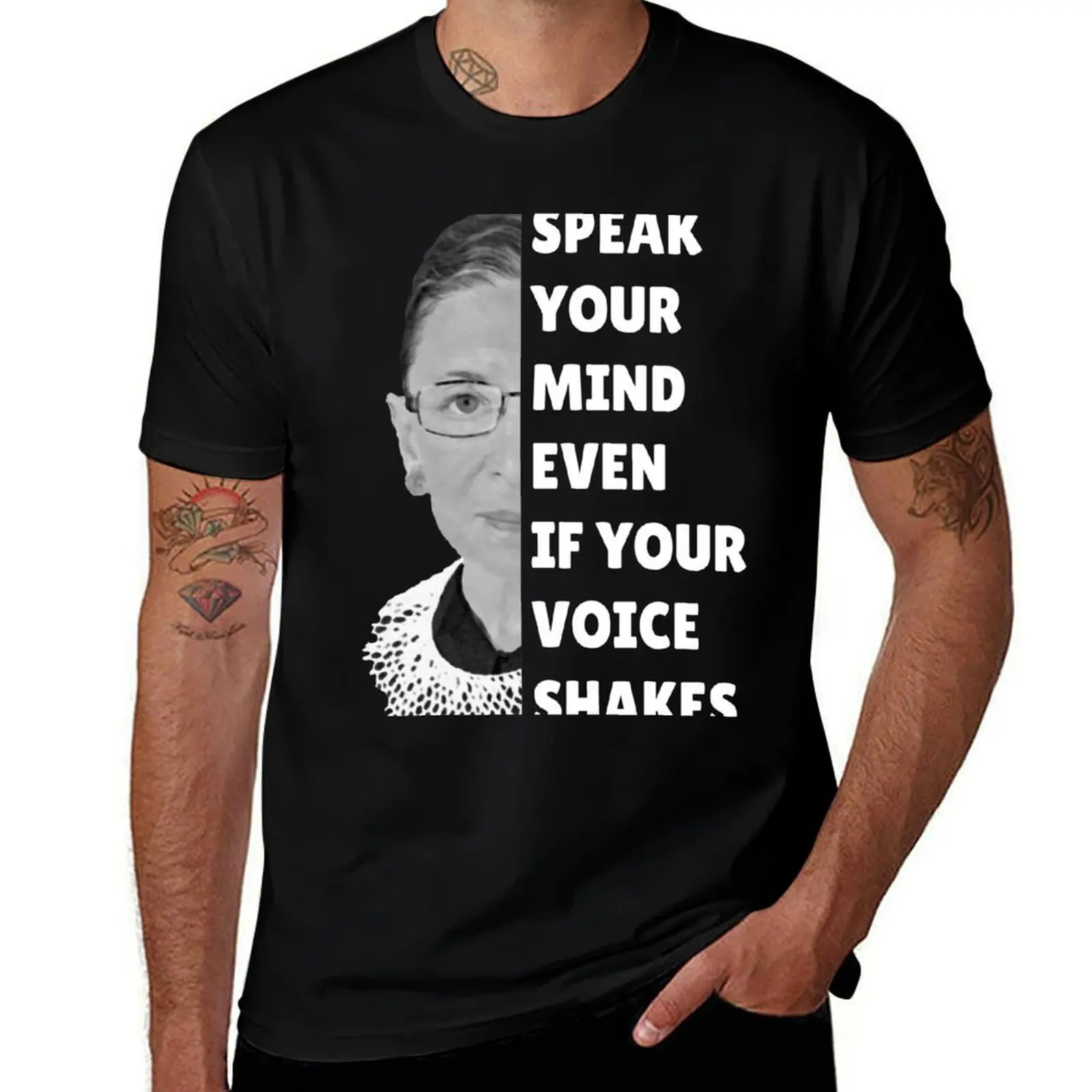 

Speak Your Mind RBG Quote Ruth Bader Ginsburg T-Shirt man clothes topping tshirts personalised outfits for men