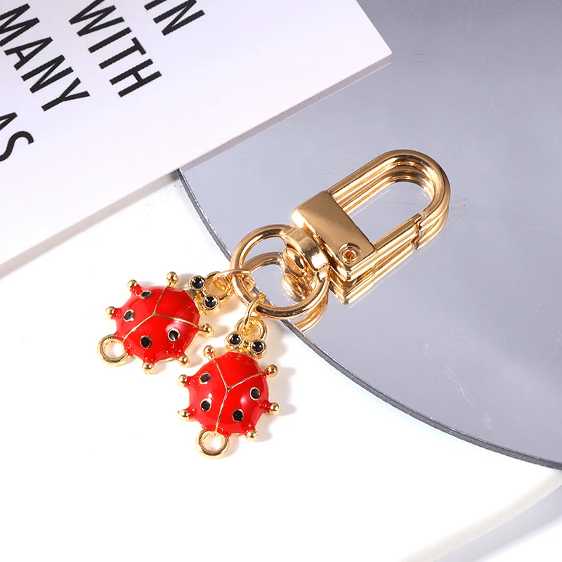 15Pcs 23*13MM Cartoon Animal Seven Star Ladybug Cute Alloy Pendant DIY Necklace Bracelet Key Chain Jewelry Making Accessories