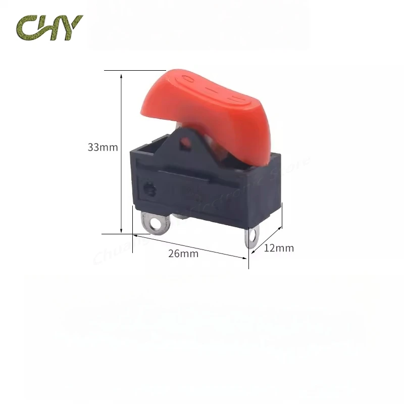 Interruptor para secador de pelo, 3 pines, 3 velocidades, punto plateado de cobre, retardante de llama ambiental, RK2-33, interruptor tipo barco, 10A, 250V