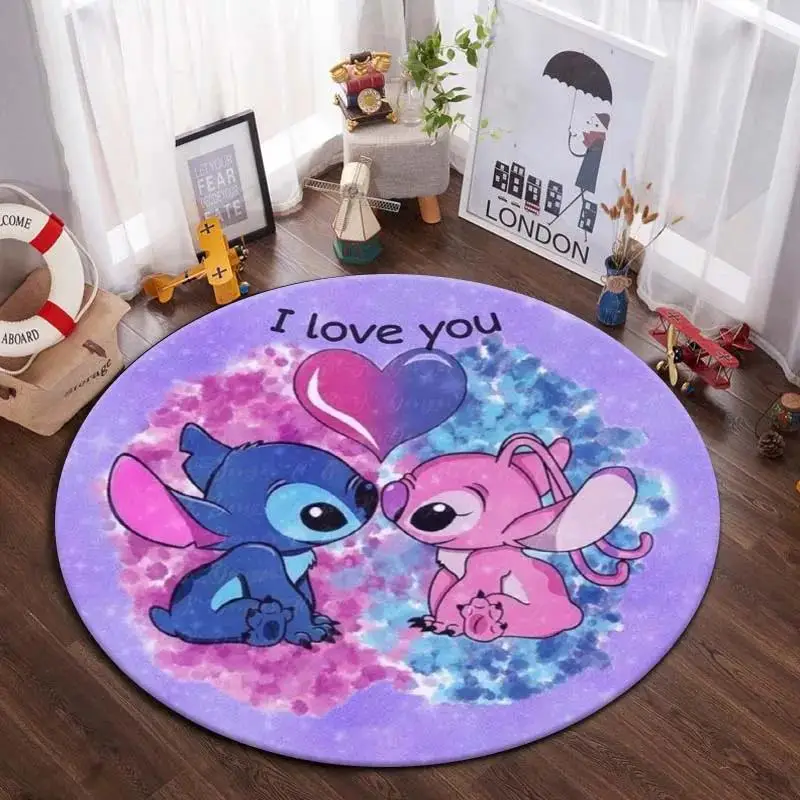 Disney Kawaii Stitch Anime mata Cartoon dywanik dywanik do salonu sypialnia dla dziewczynek pokój dziecięcy wystrój pokoju dziecięcego