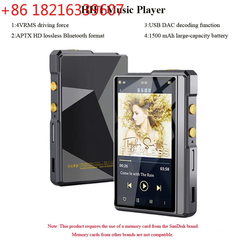 YAO Z10 HiFi MP3 Player ESS9028Q2M DAC 64Bit 768KHz Dual ES9603Q OpAmp Bidirectional Bluetooth 5 0 Lossless Portable Music Playe
