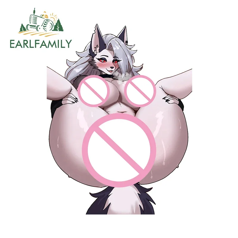 EARLFAMILY Loona Helluva Boss Furry Female Stickers Naked Boobs Hentai Butt Breasts Nude Car Accessories Ecchi Original Decals