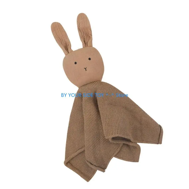 لطيف الأرنب نمط تكبب لعبة لحديثي الولادة الرضع الصغار صبي فتاة طفل النوم دمية القطن تهدئة استرضاء منشفة U6XE