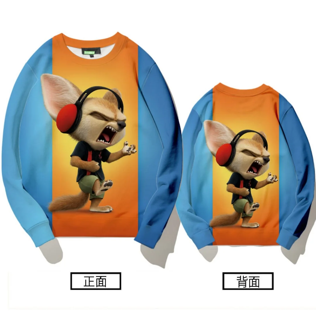 Толстовка с рисунком Зверополис Диснея, 3D принт, осенние модные толстовки для отдыха, детские толстовки Y2K, мужские и женские толстовки