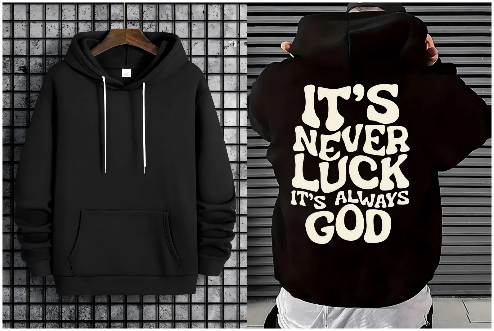 New Men's Autumn Large Letter Printed Micro Elastic Comfortable Hoodie Outdoor High Street Top
