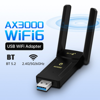Fenvi WiFi 6E BT5.2 AX3000 USB WiFi Adapter USB3.0 Tri-Band 2.4G/5G/6Ghz WiFi 6 Wireless Network Card For Win10/11