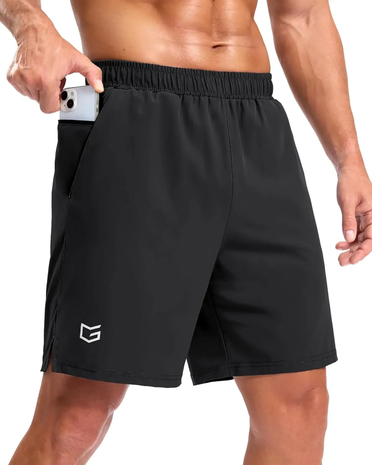 

Men's Workout Gym Shorts with 2 Zipper Pockets 7'/ 5'/ 9' Quick Dry Athletic Running Basketball Shorts for Men