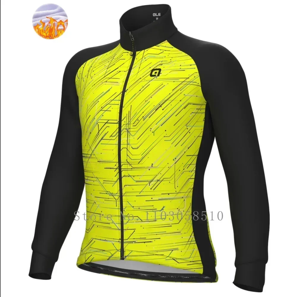 

Winter Cycling Clothing men Pro Team Long Sleeve Cycling Jersey MTB Thermal Fleece Ropa De Ciclismo Warm Bike Jacket