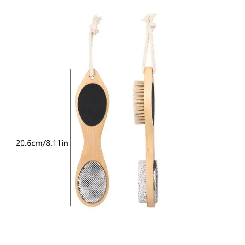 1개입 4-in-1 발 각질 제거기 발 관리 도구 발 각질 제거 브러시 큐티클 네일 관리