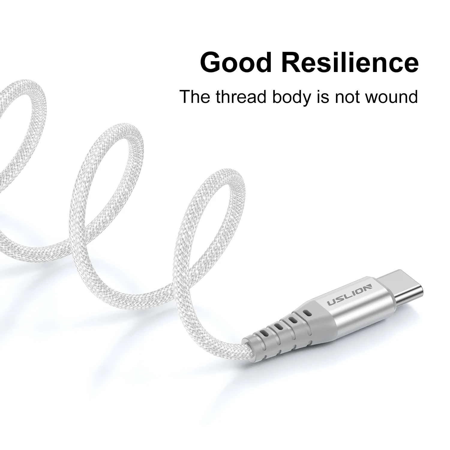 USLION 60 واط 3A نوع C إلى نوع C كابل آيفون 15 برو Xiaomi Redmi ملاحظة 13 شحن سريع كابل نقل بيانات USB C إلى USB C كابل الشاحن #6