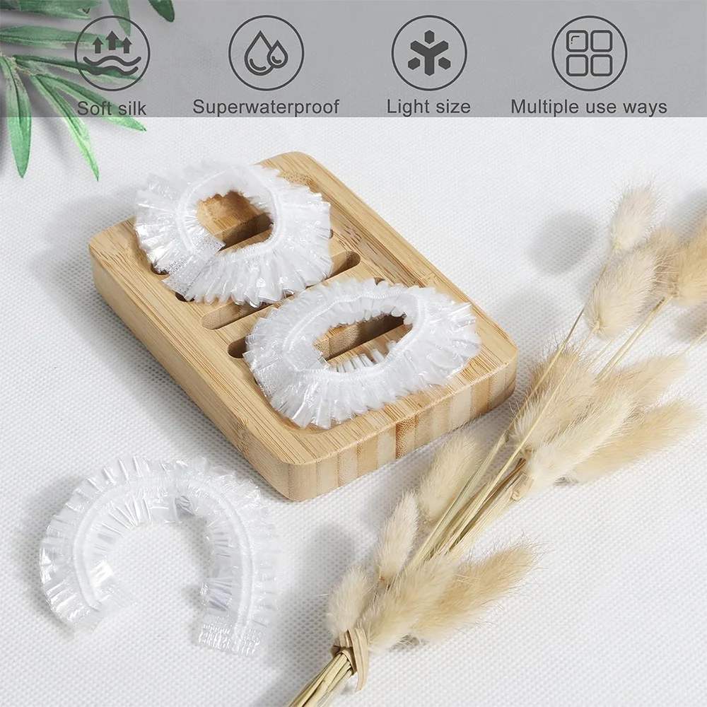 100PCS Transparente Frische-halten Abdeckung Lebensmittel Lagerung Abdeckungen Für Obst Gemüse Wiederverwendbare Schüssel Abdeckung Kunststoff Schüssel Platte Dichtung wickeln – Detail 4
