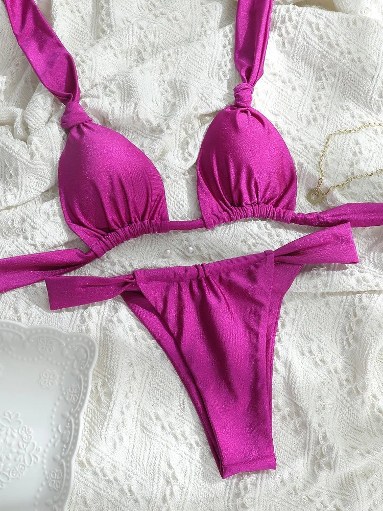 Miyouj Bikini-Set 2026 Badeanzug für Damen, sexy Bikinis, Bandage, Bademode, Dreieck, Biquini, Sommer-Badeanzug – Detail 7