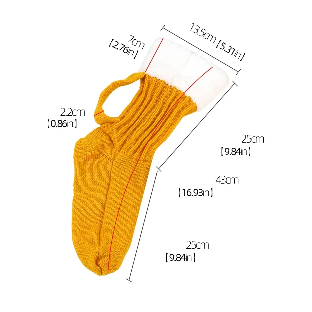 3D Beer Mug Knitted Socks Men's Padded Warm Mid-Calf Socks Women Winter Soft Funny Sleep Floor Socks Woolen Socks Christmas Gift view 4