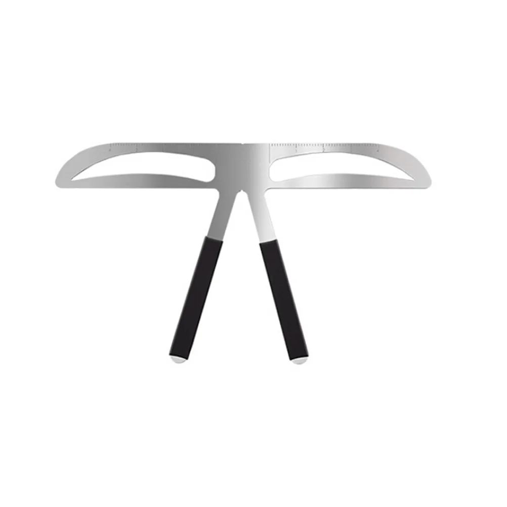 Règle de pochoir à sourcils réutilisable à trois points, outil de dessin de mesure des sourcils droits naturels, adapté aux débutants et au tatouage