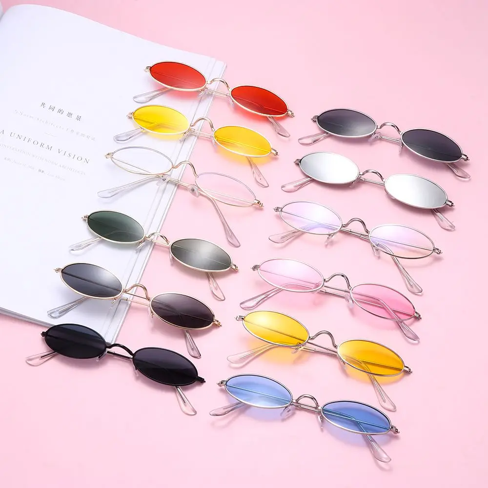 Retro Small Oval Sunglasses Vintage Shades Sun Glasses for Men Women Eyeglasses