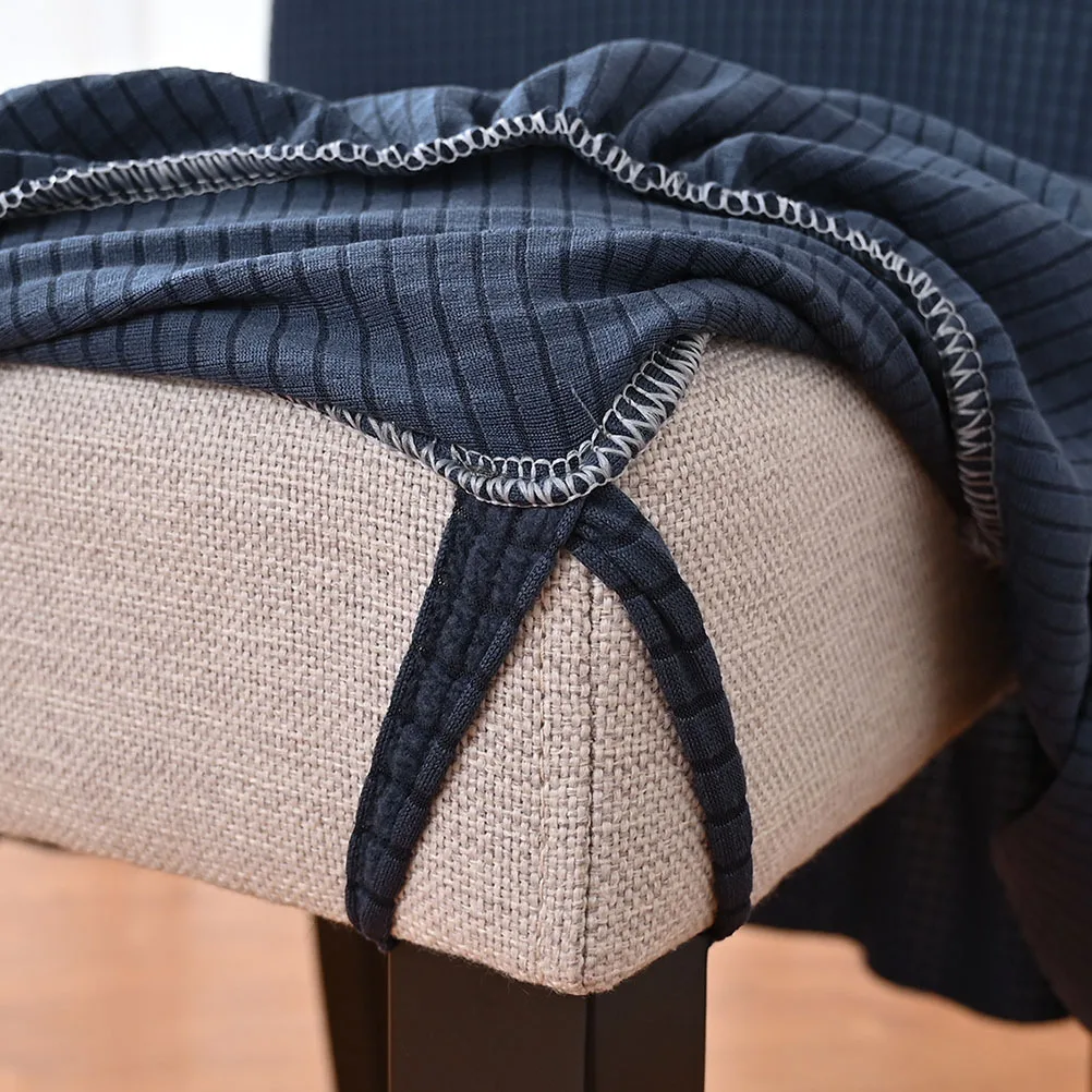 

Stretchy Universal Easy Fitted Dining Chair Cover Skirt Wrinkle-Resistant Spandex Polyester Home Kitchen Hotel Decor
