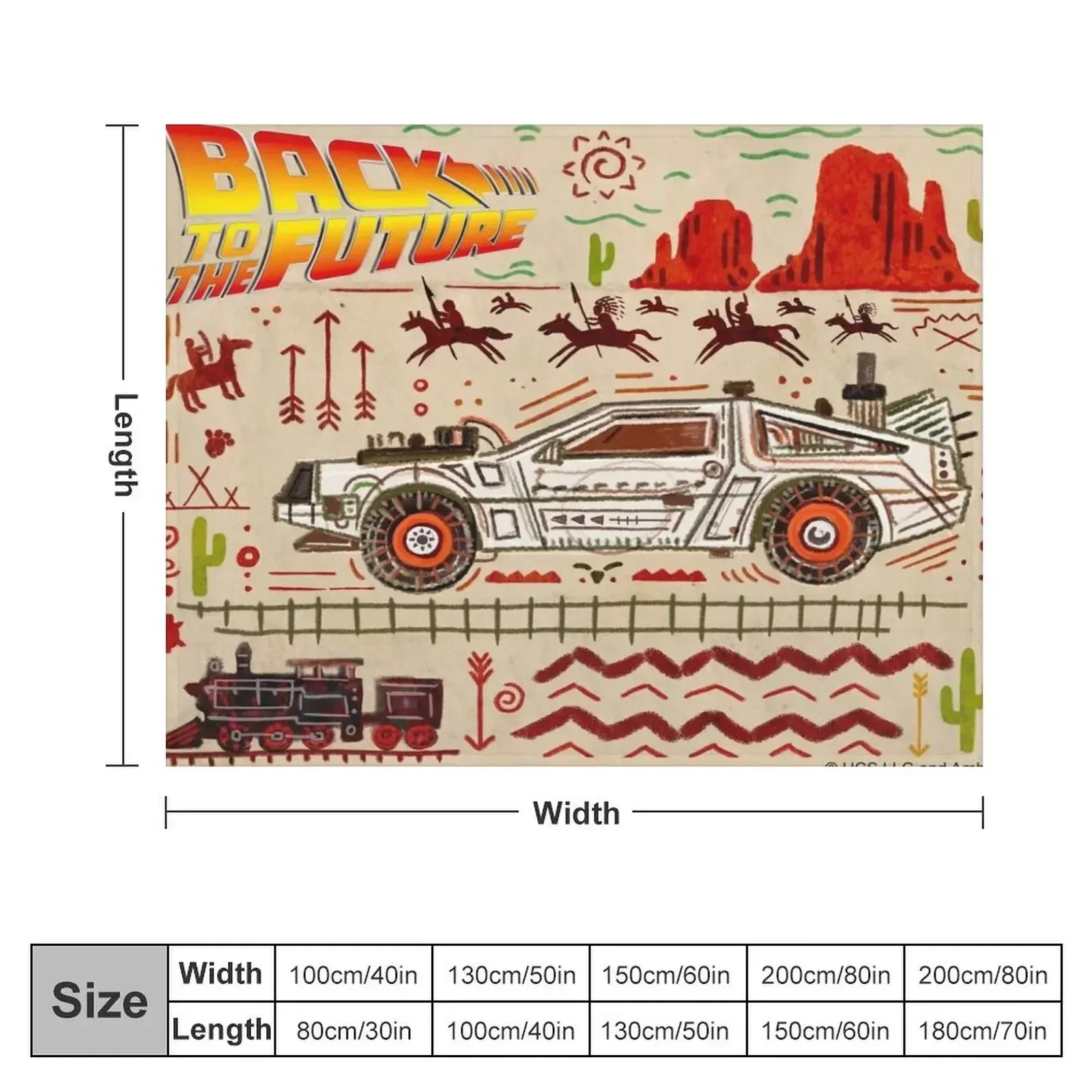 1885 Delorean Throw Blanket Soft Big Plaid Bed Blankets