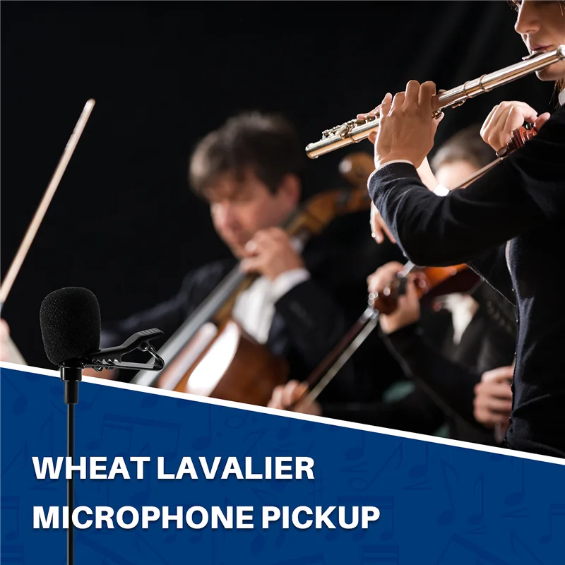 Dropship-6.5Mm Microphone Mic For Erhu Saxophone Violin Musical Instrument Eco-Friendly Lavalier Lapel Micro