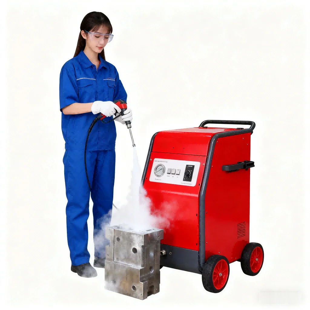 آلة تفجير الثلج الجاف المحمولة آلة نفث الجليد الجاف سعر المصنع مباشرة عالية الأداء لإزالة الصدأ المعدني