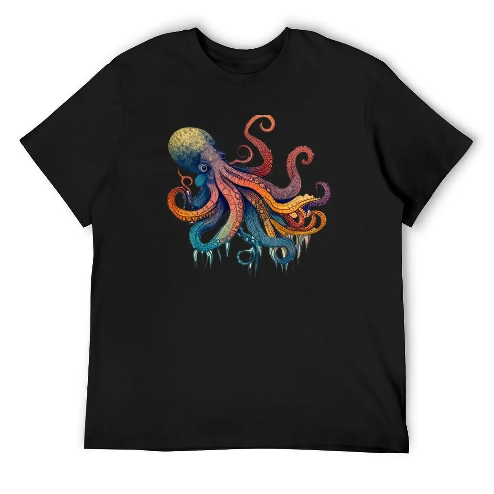 vintage octopus T-Shirt vintage clothes cotton graphic tees for a boy summer tops t shirts for men cotton