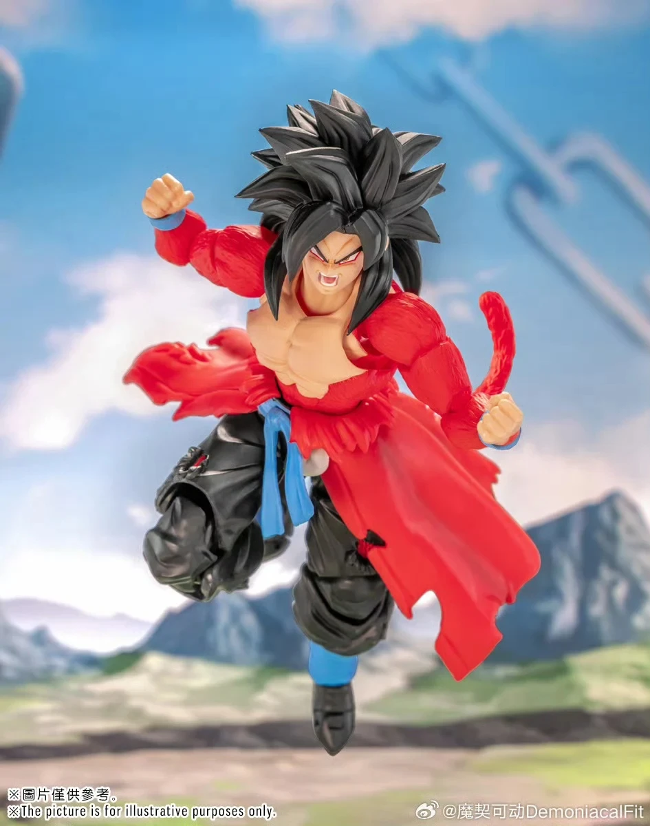 Demoniacal Fit Dragon Ball Z SHF Super Saiyan 4 GT SSJ4 Untamed Power Time Ranger Son Goku Anime Action Figure Model Toys gifts