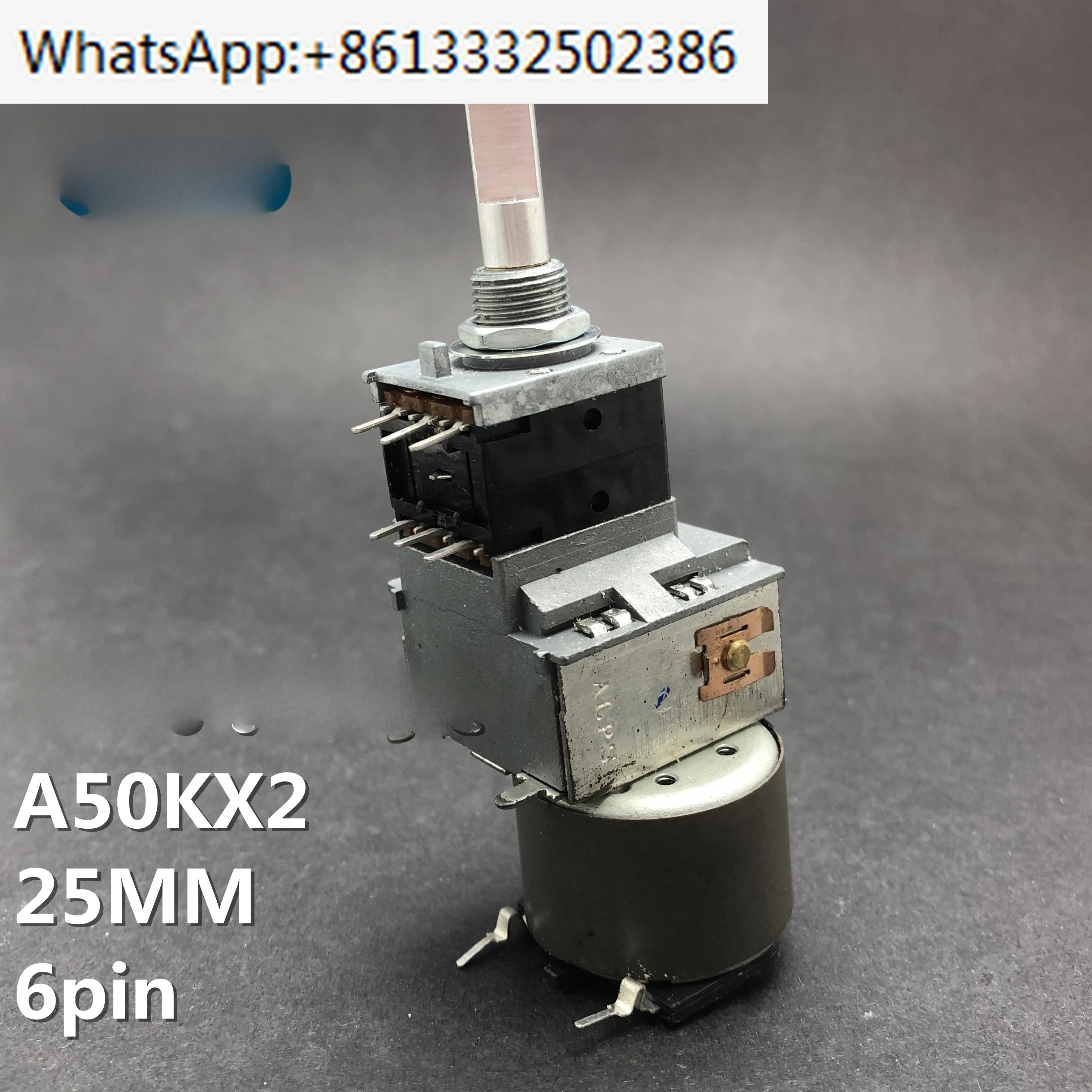 50KAX2 A50K shaft 25MM 18 motor dual double potentiometer A50KX2 handle length 25MMF switch   A50KX2