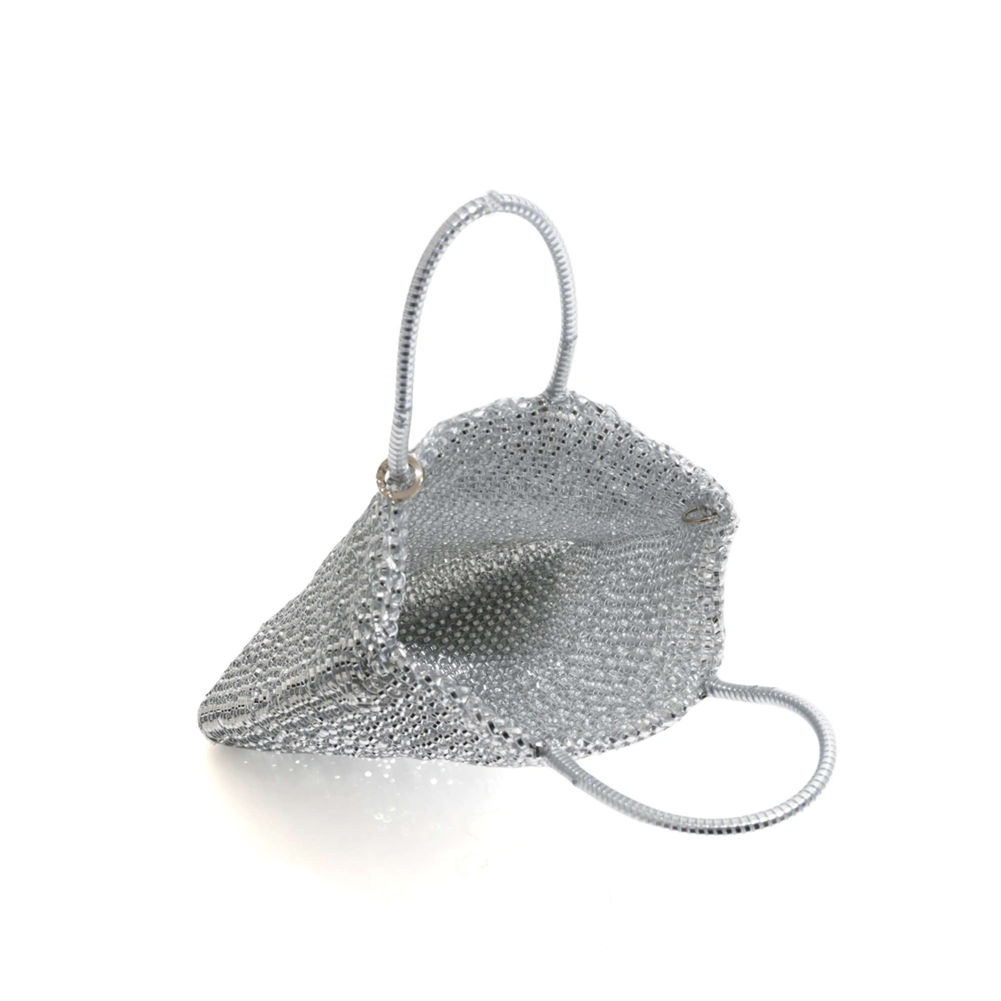 Stylish PVC Handbags Shiny Chain Crossbody Satchel Bag For Party Solid Color Japanese Woven Handmade Shoulder Shopping Purse image 5