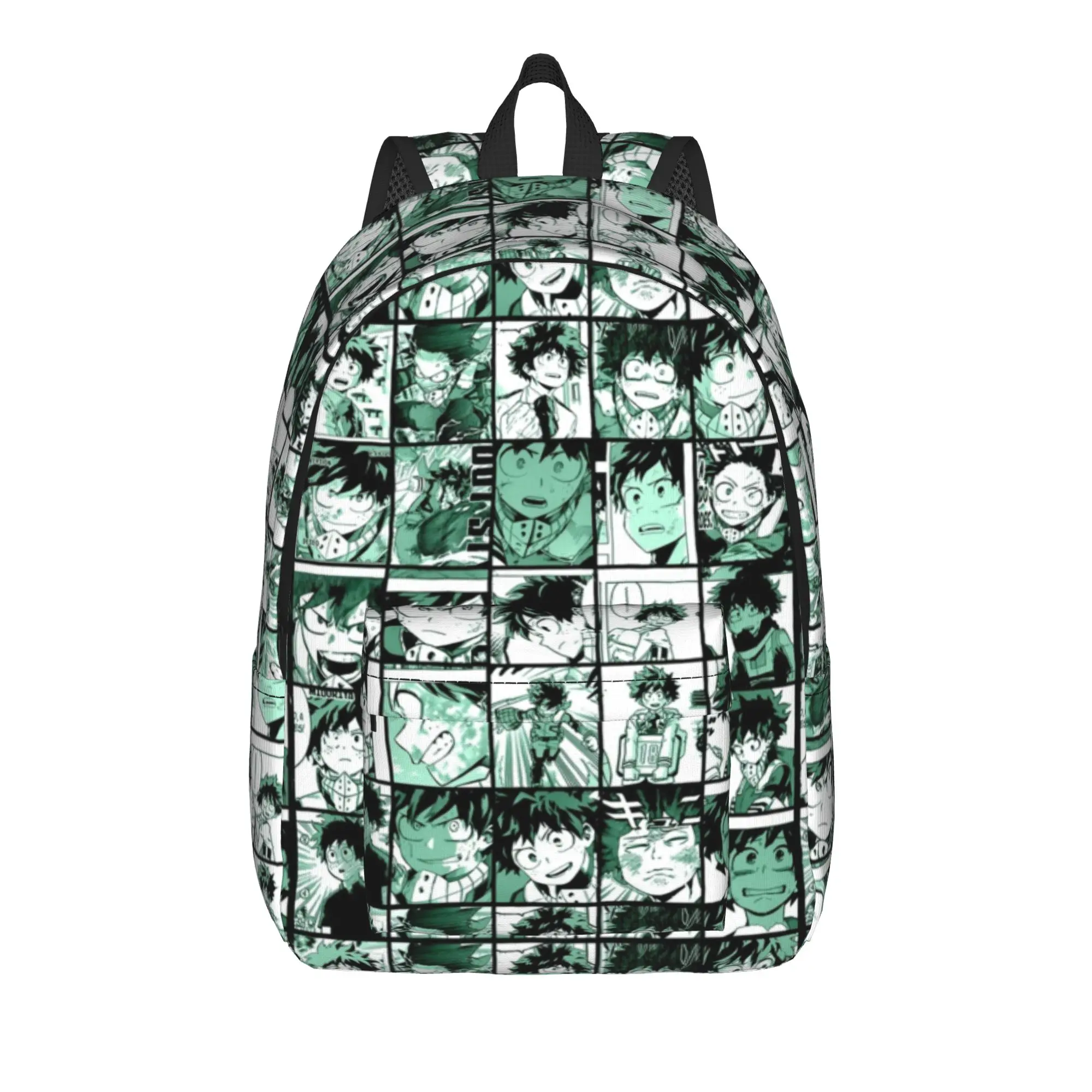 Boku No My Hero Academia Collage Manga Rugzak voor Mannen Vrouwen Mode Studenten Werk Dagrugzak MHA Laptop Canvas Tassen Lichtgewicht