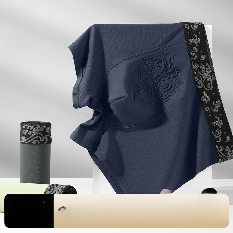 【 Shop Sales 】 High-grade Cotton Jacquard Men's Underwear Boxer Shorts Printed Modal Cotton Men's Trousers Breathable New Style