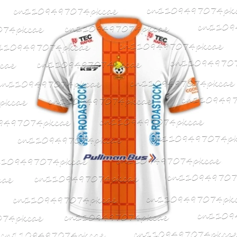 2026 New Deportes Copiapó Football Jersey Short-Sleeve Oversized Breathable Trendy White & Orange Sportswear for Men and Women