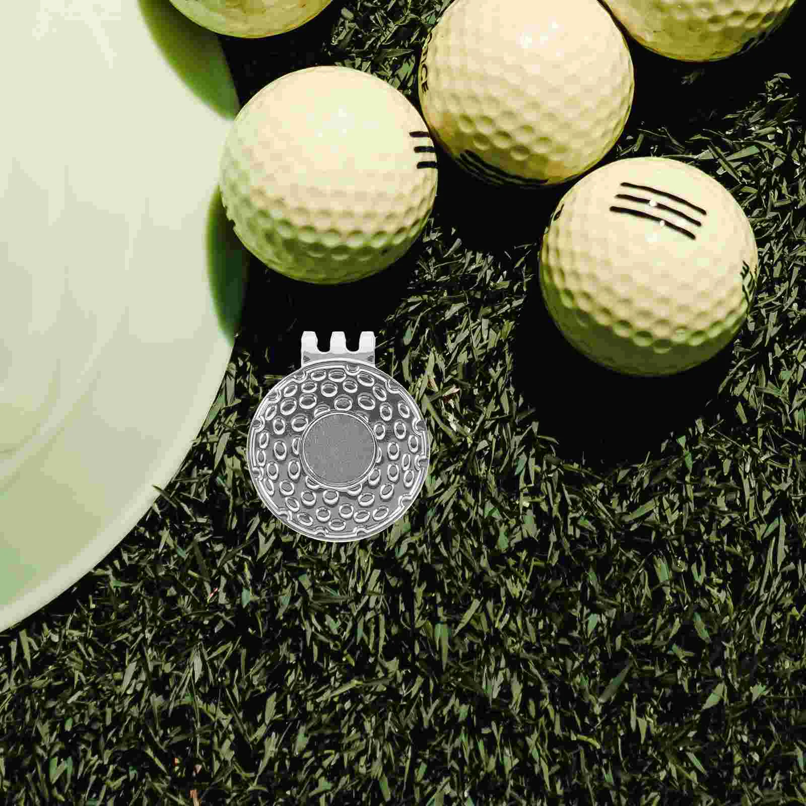 4 Pcs Golf Hat Clip Balls Golfs Ball Markers Stencil Golfs Golfs Ball Markerss Iron Convenient