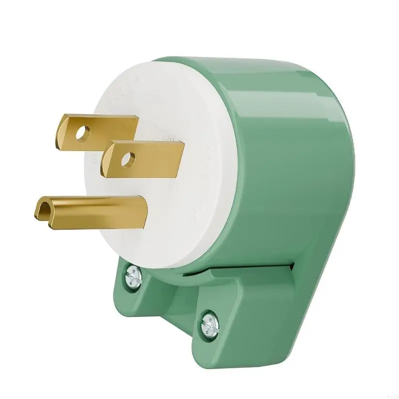 High Current NEMA 5 15P Angled Power Plugs 15A 125V With Insulated Housing For Safe Operation In Tight Space 