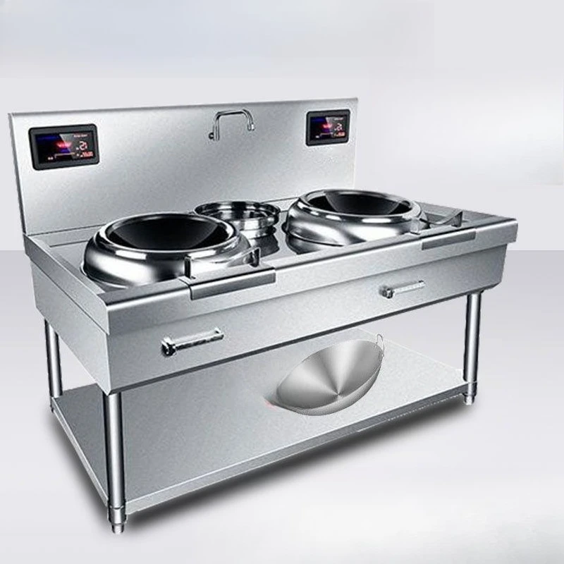 

Double-head commercial electromagnetic concave fierce fire stove high-power induction cooker small stir-fry stove