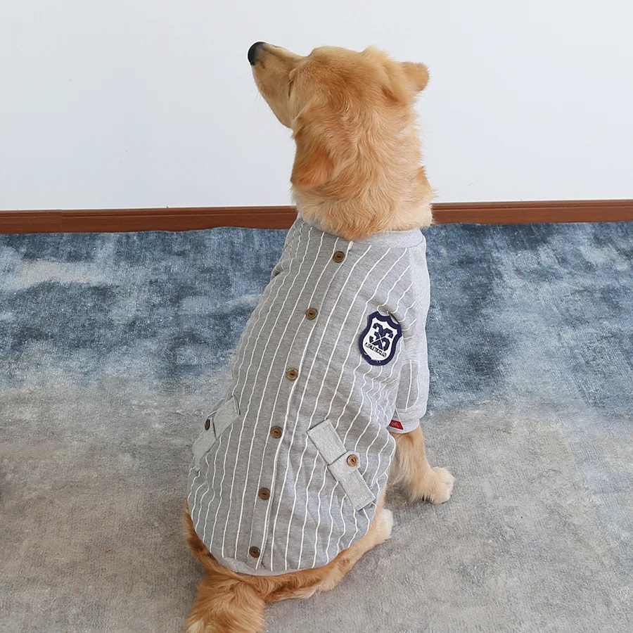 

Mutihome British Nordic Winter Cool Handsome Baseball Coat Hoodie Large Dog Clothes Golden Haired Samoyed Big Dog Clothes