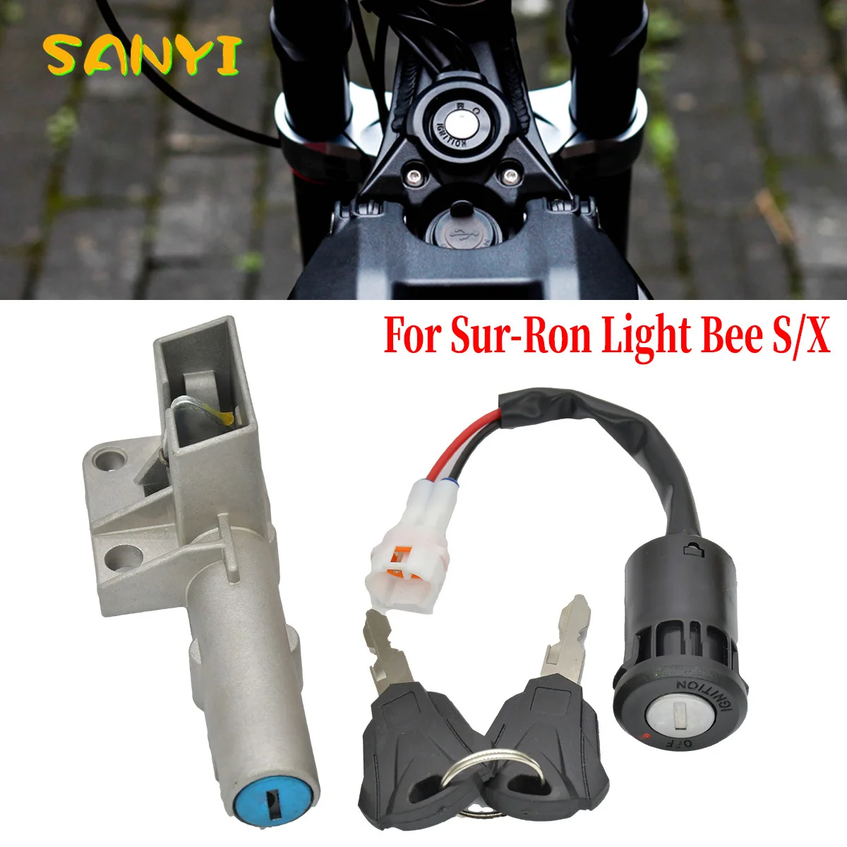 For Surron Light Bee X Sur-Ron light bee S Motorcycle Ignition Switch Seat Lock Key Set LBX LBS Electric Dirt Bike