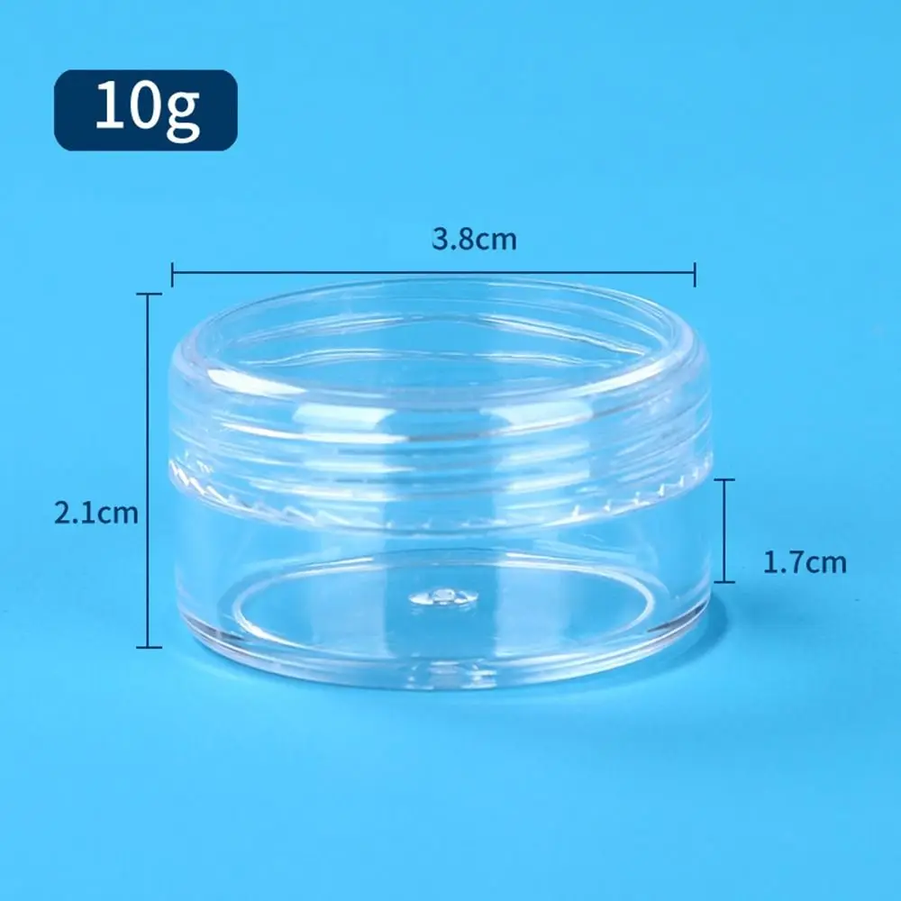 Mini Transparent Clear Cream Jar Sub-bottling Portable Small Round Jars Roundness Plastic Jewelry Storage Box Women