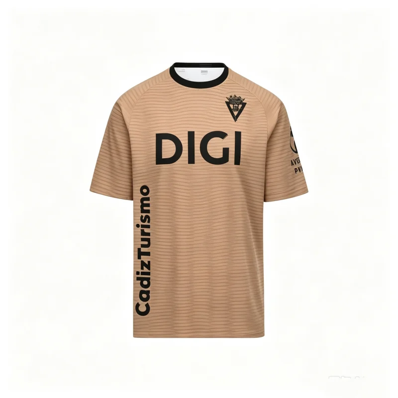 2026-27 Cádiz CF Fußballtrikot 3D-gedruckt Schnelltrocknend Sportlich Atmungsaktiv Freizeit Herren Damen Kurzarm T-Shirt Familien- und Kinder-T-Shirts – Detail 6