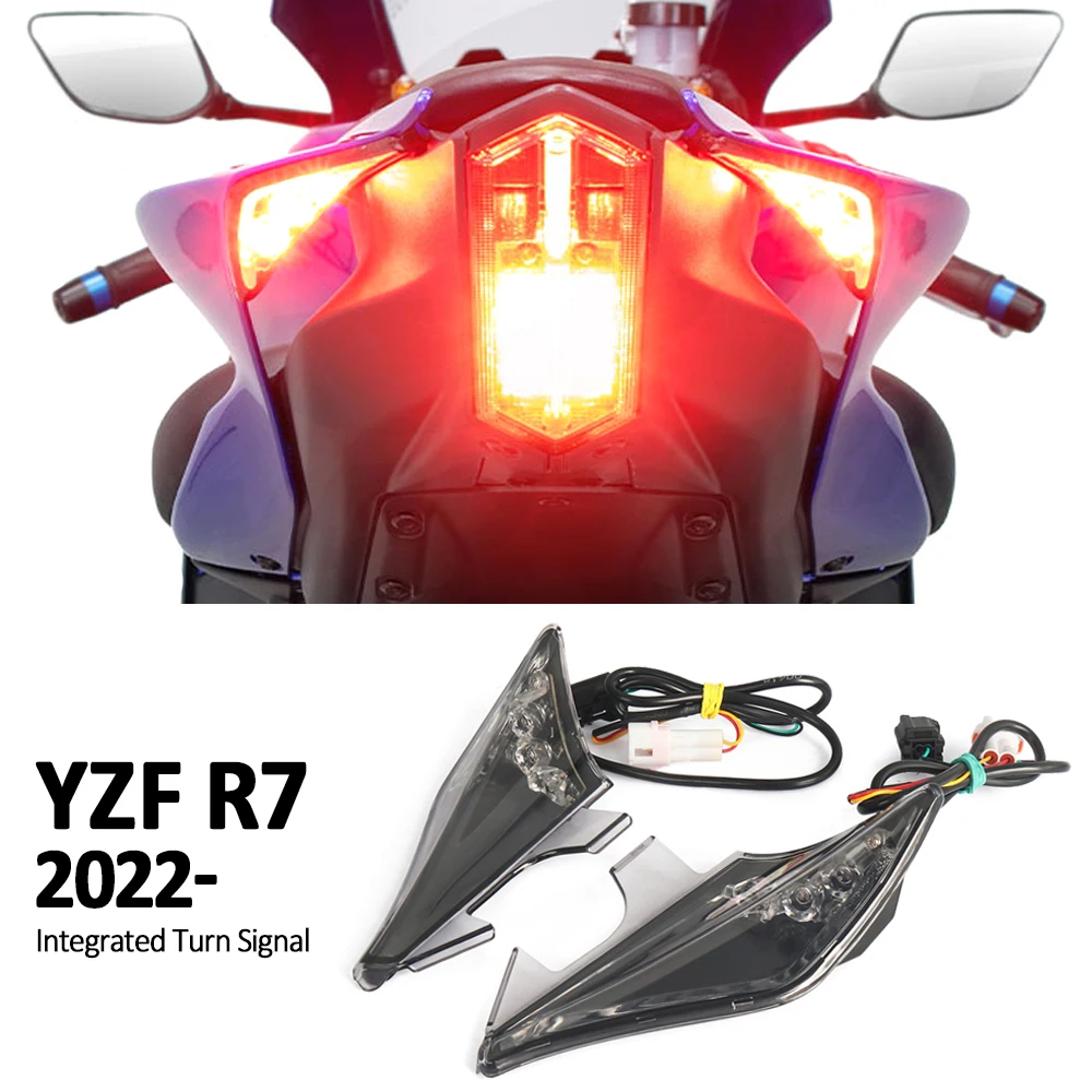 

Motorcycle Accessories Rear LED Lights Brake Lamp For Yamaha YZF R7 YZFR7 YZF-R7 2022 2023 2024 2025 New Turn Signal Indicator