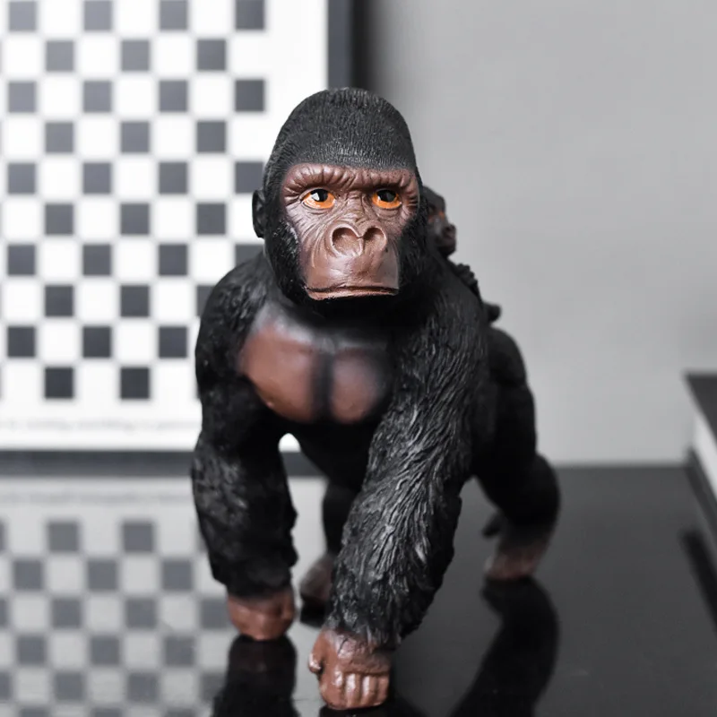 Oenux Original Wildlife Action Doll Monkey Chimpanzee Chimpanzee Golden Gibbon Model, Living Room Entrance and Office Decoration
